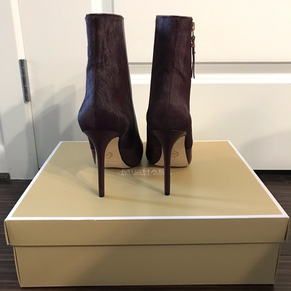 Michael Kors Dawson Leather Calf Hair Booties/boot - Picture 3 of 8